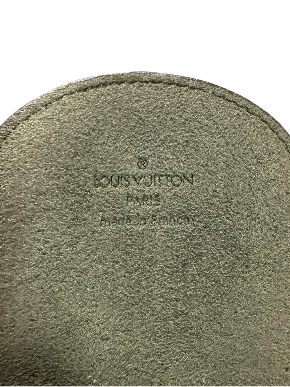 Louis Vuitton Monogram Leather & Olive Green Suede Large Sunglasses Case